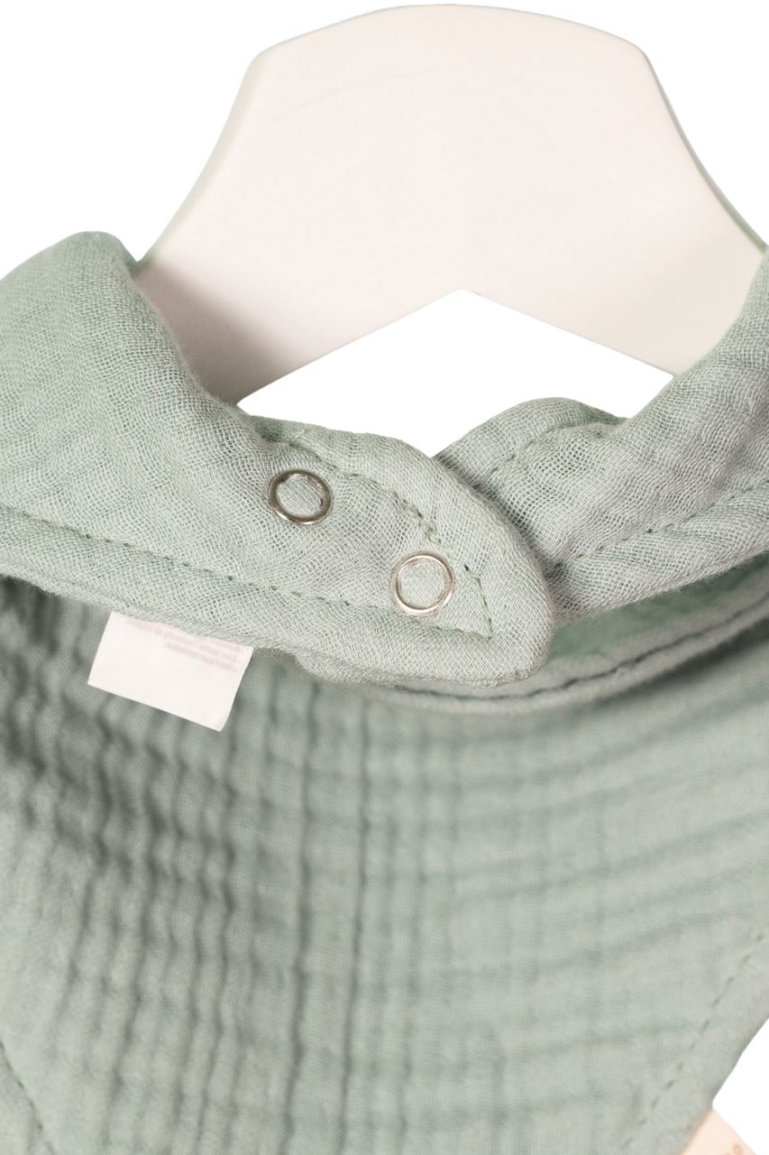 Musselin Bandana Lätzchen 3er Set - Blau, Mint, Beige - 100% Bio-Baumwolle