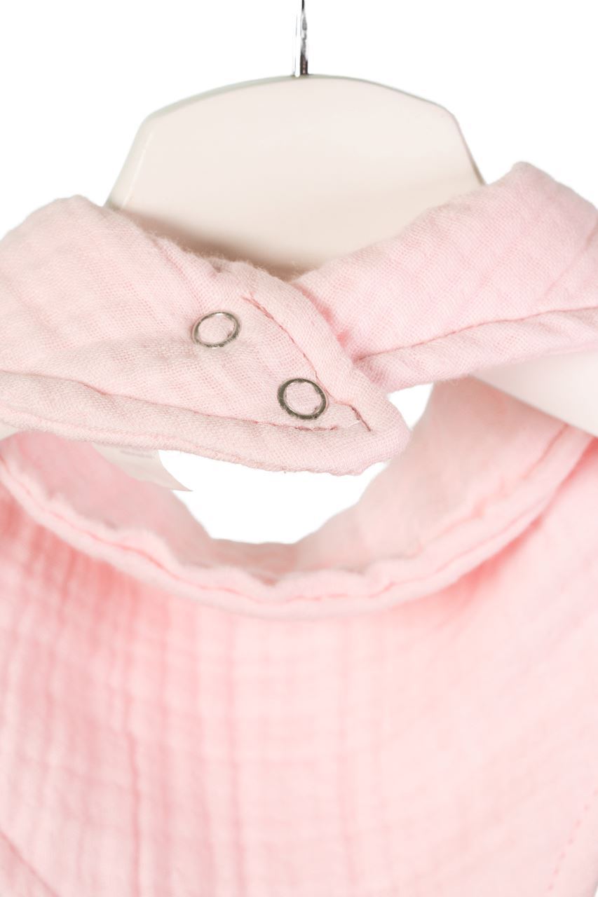 Musselin Bandana Lätzchen 3er Set - Rosa, Lachs, Lila - 100% Bio-Baumwolle