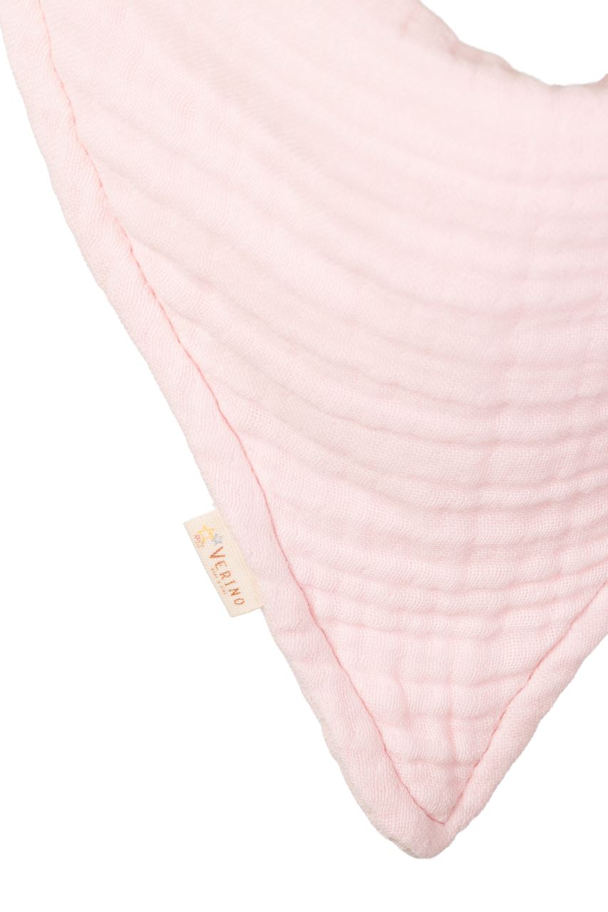 Musselin Bandana Lätzchen 3er Set - Rosa, Lachs, Lila - 100% Bio-Baumwolle