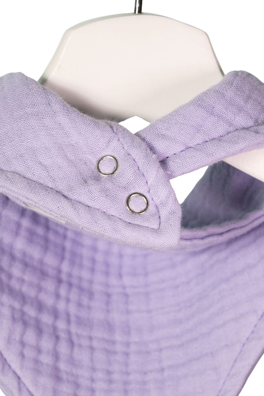 Musselin Bandana Lätzchen 3er Set - Rosa, Lachs, Lila - 100% Bio-Baumwolle