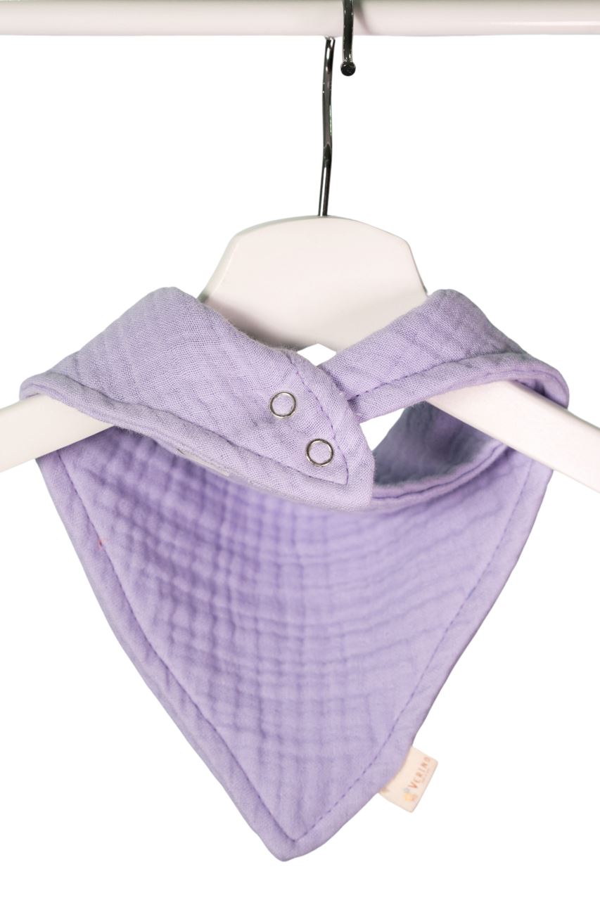 Musselin Bandana Lätzchen 3er Set - Rosa, Lachs, Lila - 100% Bio-Baumwolle