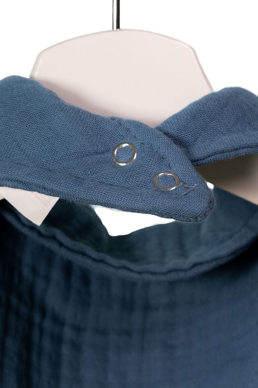 Musselin Bandana Lätzchen 3er Set - Blau, Mint, Beige - 100% Bio-Baumwolle