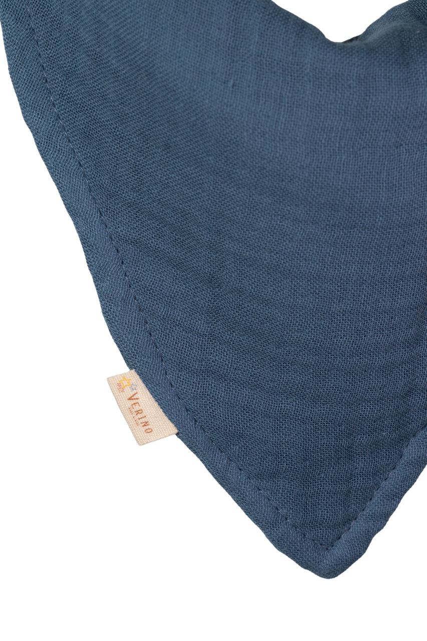 Musselin Bandana Lätzchen 3er Set - Blau, Mint, Beige - 100% Bio-Baumwolle