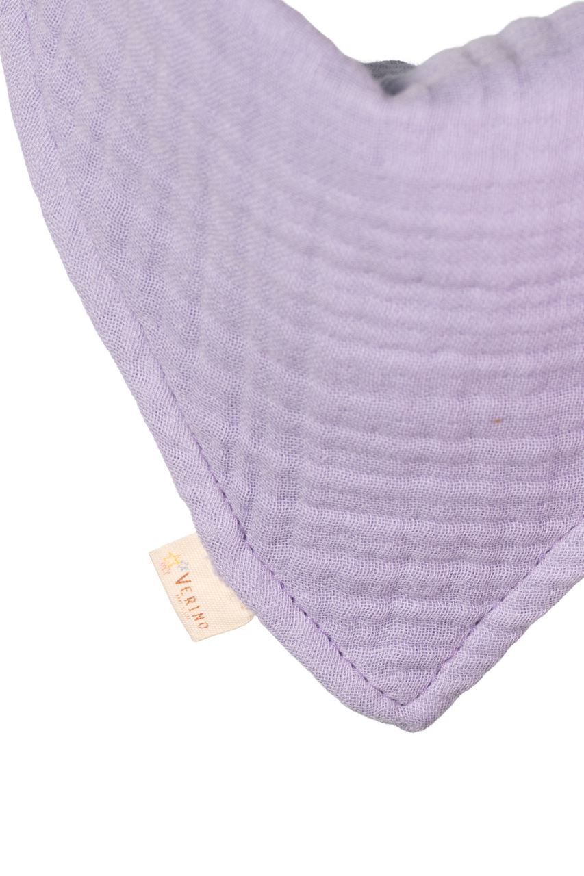 Musselin Bandana Lätzchen 3er Set - Rosa, Lachs, Lila - 100% Bio-Baumwolle