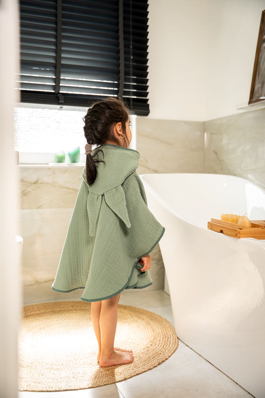 Musselin-Badeponcho - 100% Bio-Baumwolle