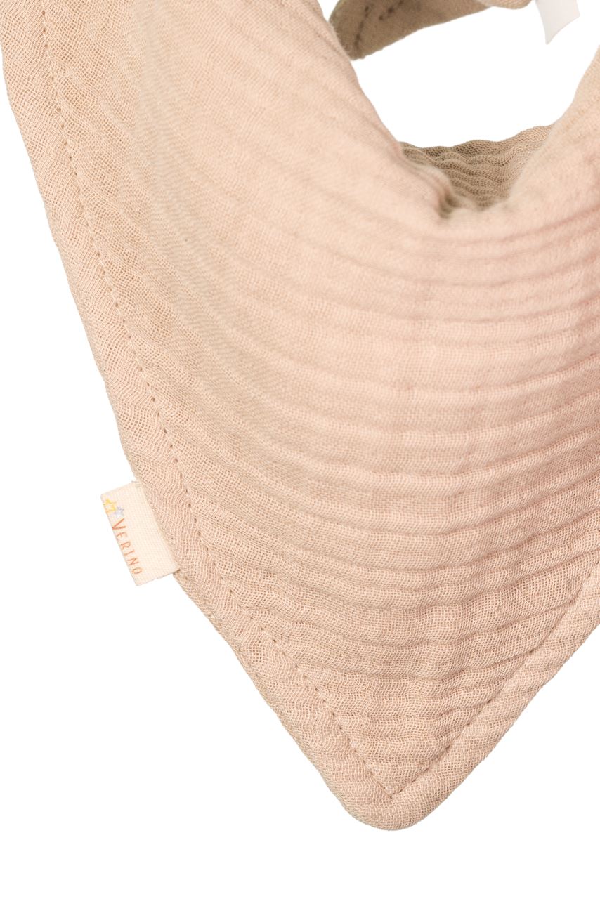 Musselin Bandana Lätzchen 3er Set - Blau, Mint, Beige - 100% Bio-Baumwolle